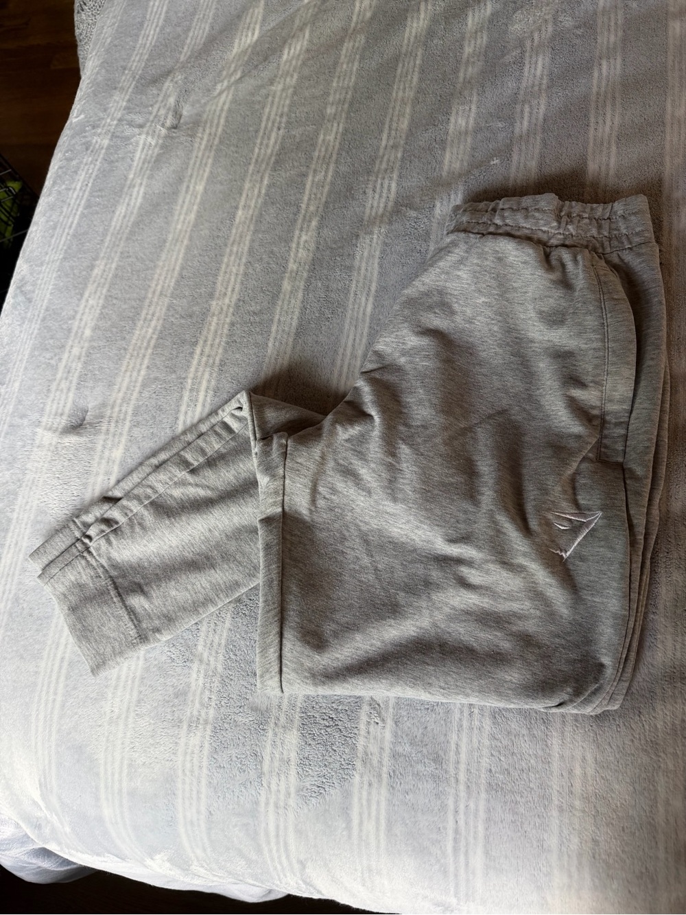 Gymshark Light Grey Joggers with Elastic Cuffs